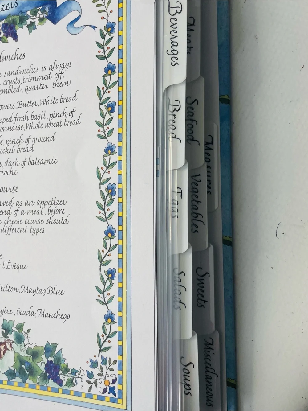 The Family Recipe Collection Book - Blue & Green Floral Cover